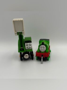 RARE Vintage Y2K Thomas the Train & Friends Alfie Excavator + Percy Cars Toy Lot